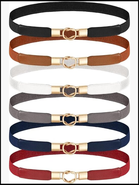 Elastic Waist Belts for Dresses Skirts Sweaters Stretchy Skinny Belt main image 5